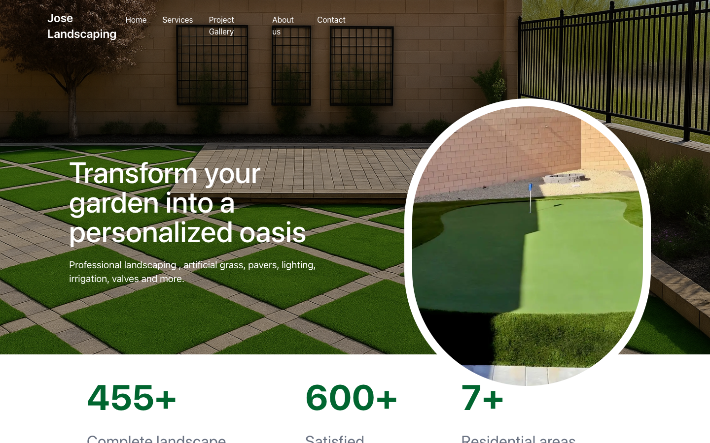 Jose Landscaping: Plataforma Comercial & Servicios de Paisajismo